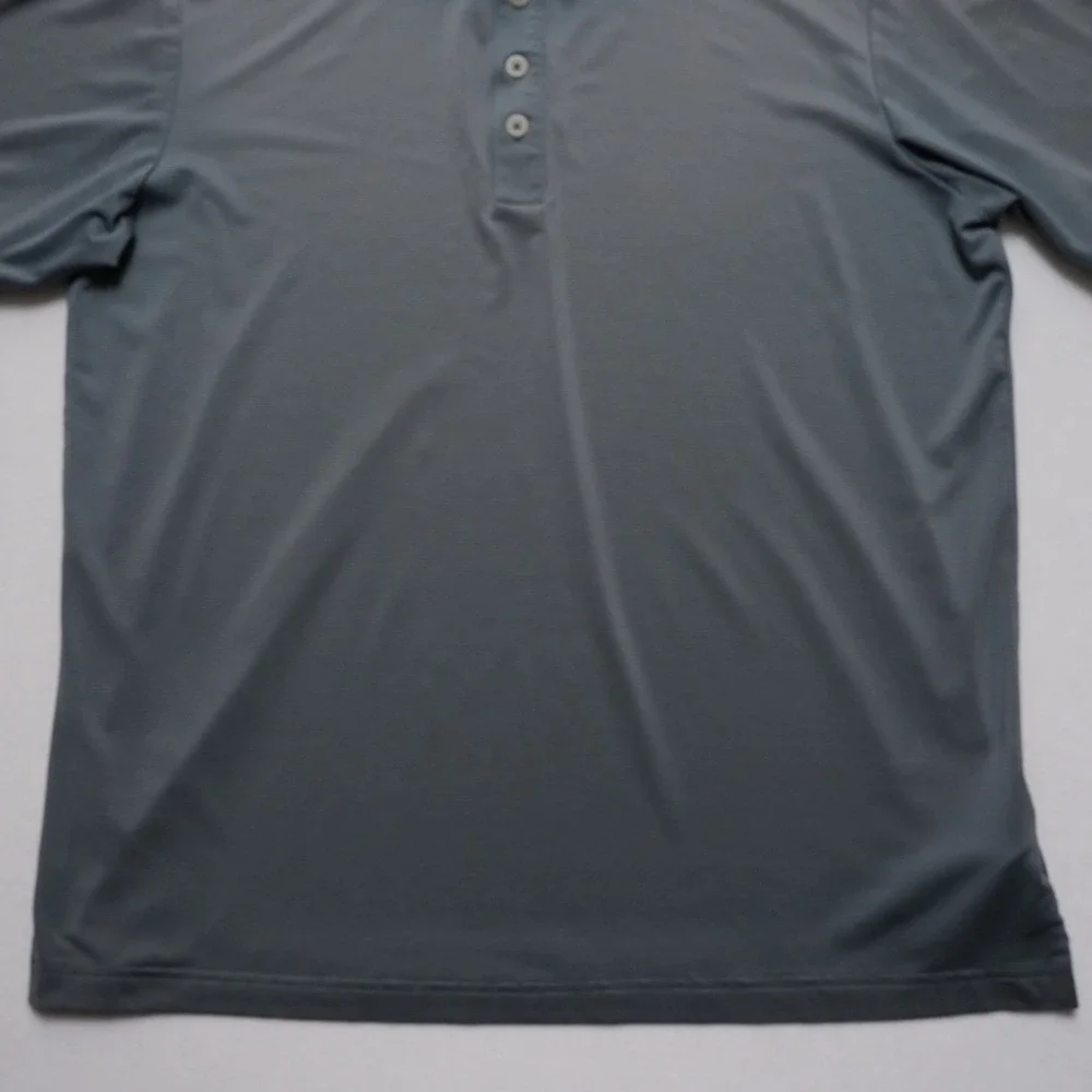 Adidas Golf Polo‎ Shirt Mens Medium Gray Climalite Striped Performance